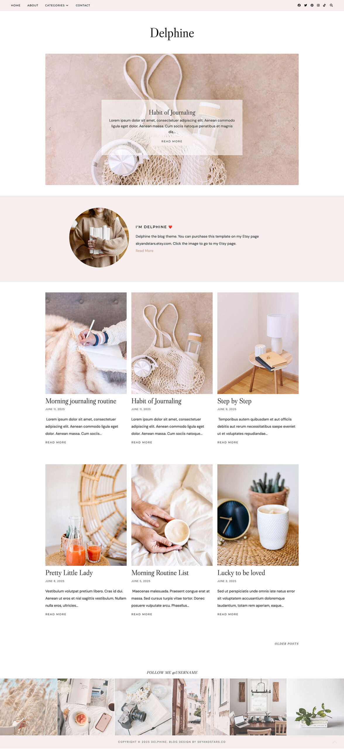 Delphine Blogspot Template - Image 2