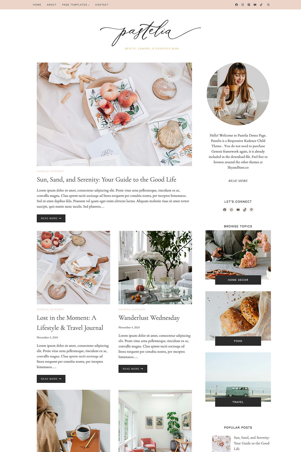 Pastelia Wordpress theme - Image 2